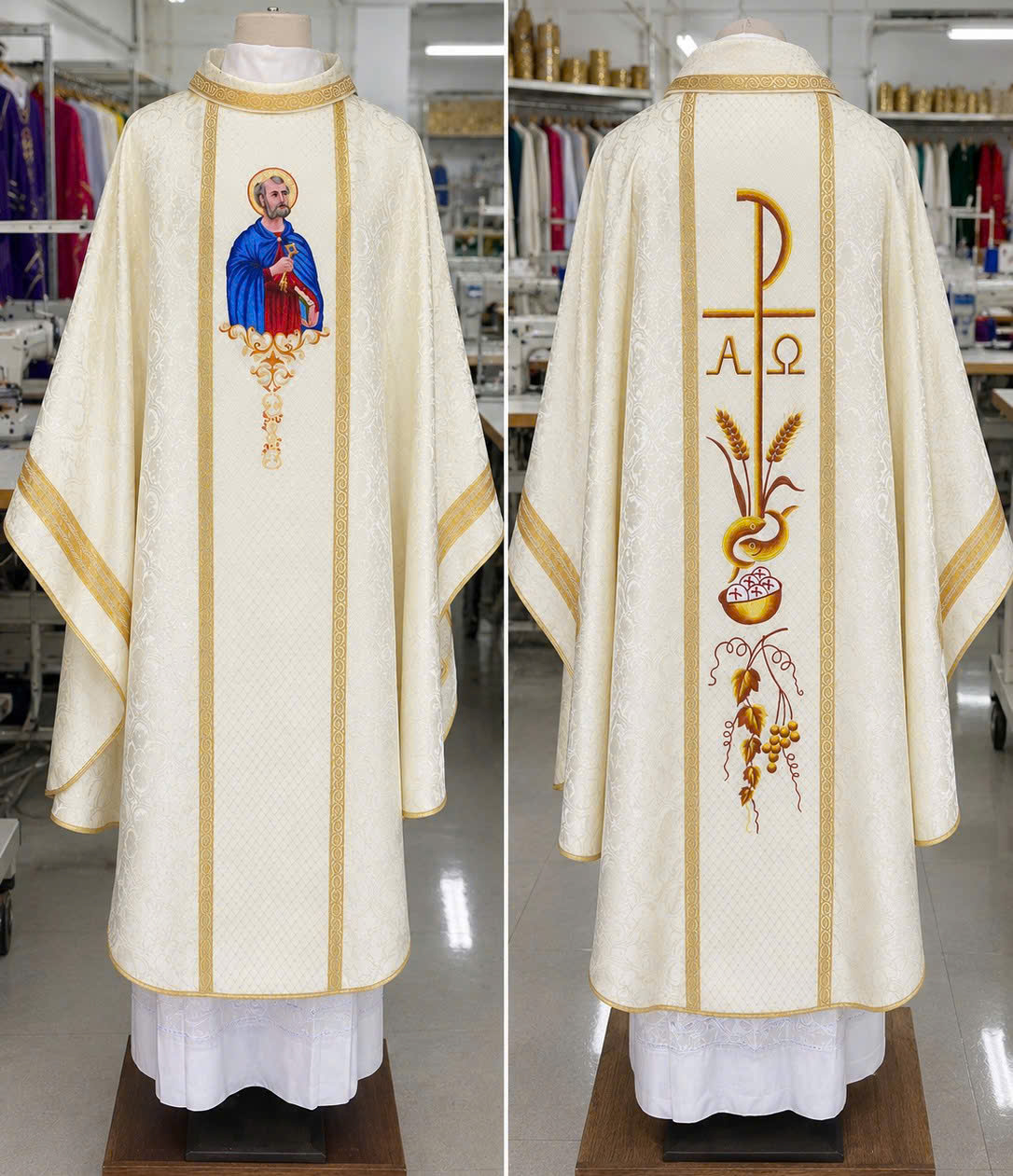 Chasuble with St Peter Embroidery